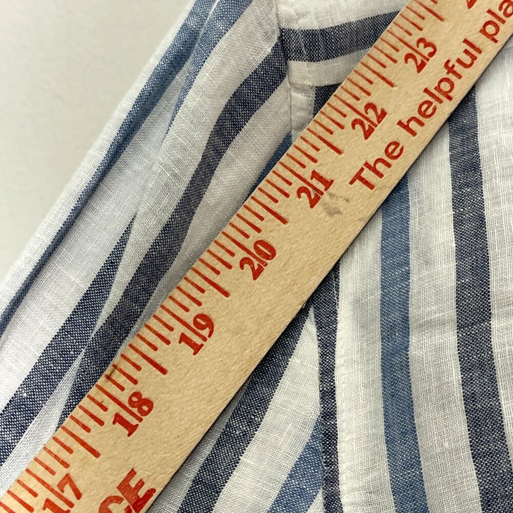 TWO by Vince Camuto Shirt Women's XL Blue Button Down Stripes Beach Boho Minimal - Picture 8 of 11